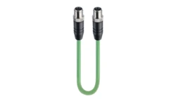 Kabel Fast Ethernet konfekcjonowany obustronnie złącza M12 / M12 męskie 4-pinowe kodowanie D zielony PUR 0985 342 108/2 M