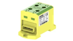 Złączka OTL95-2B żółto-zielony 2xAl/Cu 6-95mm2 3x1x24 1000V AC/1500V DC Zacisk uniwersalny z wejściem na szynę elastyczną MAA209