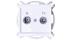 SONATA Gniazdo RTV przelotowe 14-dB biały mat GPA-14RP/m/75