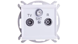 SONATA Gniazdo RTV-SAT przelotowe biały mat GPA-RSP/m/75