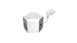 Przedłużacz stały 3x z włącznikiem oraz gniazdami USB A USB C 2m PS-370WS/K+USBA+USBC/2 E W-30019