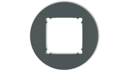 MINI Ramka uniwersalna pojedyncza okrągła z tworzywa grafitowy mat 28MRTO-1