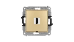 ICON Mechanizm gniazda pojedynczego HDMI 2.1, 8K, bez pola opisowego złoty 29IHDMIBO-5