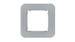 MINI Ramka uniwersalna pojedyncza zaokrąglona z tworzywa srebrny metalik 7MRTZ-1