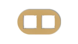 MINI Ramka uniwersalna podwójna okrągła z tworzywa złoty 29MRTO-2