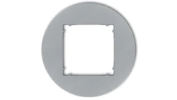MINI Ramka uniwersalna pojedyncza okrągła z tworzywa srebrny metalik 7MRTO-1