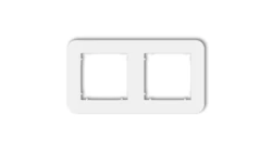 MINI Ramka uniwersalna podwójna zaokrąglona z tworzywa biały MRTZ-2