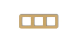 MINI Ramka uniwersalna potrójna zaokrąglona z tworzywa złoty 29MRTZ-3