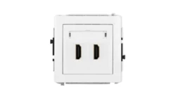 DECO Mechanizm gniazda podwójnego HDMI 2.1, 8K biały DHDMI-6