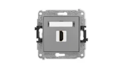 ICON Mechanizm gniazda pojedynczego HDMI 2.1, 8K szary mat 27IHDMI-5