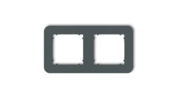 MINI Ramka uniwersalna podwójna zaokrąglona z tworzywa grafitowy mat 28MRTZ-2