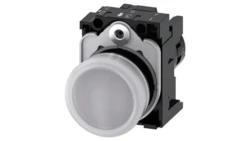 SIRIUS ACT, LAMPKA SYGNALIZACYJNA, KOMPAKTOWA, 22MM, OKRĄGŁA, TWORZYWO, BIAŁA, Z SOCZEWKĄ, GŁADKA, Z UCHWYTEM 3SU1201-6AB60-1AA0
