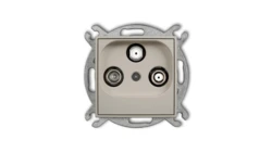 MINI Mechanizm gniazda abonenckiego 2 wyjścia SAT + TV taupe 60MGSN