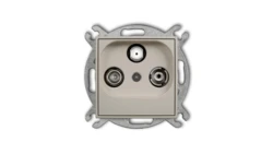 MINI Mechanizm gniazda abonenckiego RTV-SAT przelotowego 10dB taupe 60MGSP