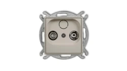 MINI Mechanizm gniazda abonenckiego RTV przelotowego 15dB taupe 60MG15P