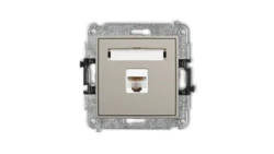 MINI Mechanizm gniazda komputerowego pojedynczego 1xRJ45, kat. 5e, 8-stykowy taupe 60MGK-1