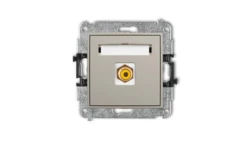 MINI Mechanizm gniazda pojedynczego RCA (typu cinch - żółty, pozłacany) taupe 60MGRCA-1