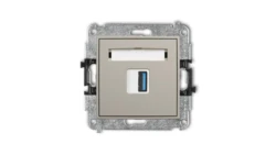 MINI Mechamizm gniazda pojedynczego USB A-A 3.0 taupe 60MGUSB-5