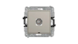 MINI Mechanizm gniazda pojedynczego BNC, bez pola opisowego taupe 60MGBNCBO-1