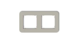 MINI Ramka uniwersalna podwójna zaokrąglona z tworzywa taupe 60MRTZ-2