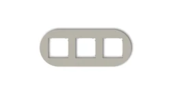 MINI Ramka uniwersalna potrójna okrągła z tworzywa taupe 60MRTO-3