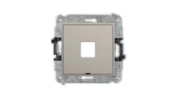 MINI Mechanizm gniazda multimedialnego pojedynczego bez modułu, bez pola opisowego (standard Keystone) taupe 60MGMBO-1P
