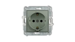 MINI Mechanizm gniazda pojedynczego z uziemieniem SCHUKO 2P+Z (przesłony torów prądowych) szałwiowy 61MGP-1sp