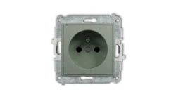 MINI Mechanizm gniazda pojedynczego z uziemieniem 2P+Z (przesłony torów prądowych) szałwiowy 61MGP-1zp