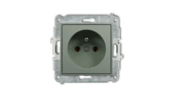 MINI Mechanizm gniazda pojedynczego z uziemieniem 2P+Z (bez przesłon torów prądowych) szałwiowy 61MGP-1z