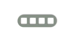 MINI Ramka uniwersalna poczwórna okrągła z tworzywa szałwiowy 61MRTO-4