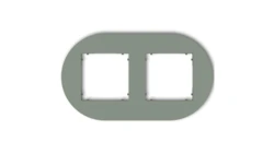 MINI Ramka uniwersalna podwójna okrągła z tworzywa szałwiowy 61MRTO-2