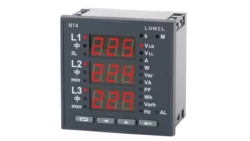 Miernik sieci 3-fazowej, wej.I 1A(X/1), wej.U 3x57,7/100V wykonanie katalogowe wersja po, bez atestu KJl N14 11000