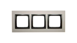 Simon 54 Nature Ramka potrójna metal SATYNOWY MROK DRN3/80 WMDZ-0130xS-080