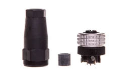 Złącze wtykowe żeńskie M12 4-pinowe proste XZCC12FDM40B