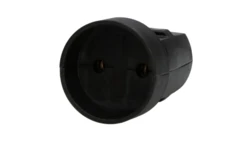 Gniazdo przenośne bez uziemienia 2P 250V IP20 czarne 34027