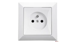 Gniazdo podtynkowe pojedyncze z uziemieniem 2P+Z Pola białe, 33029