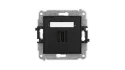 ICON Mechanizm gniazda pojedynczego HDMI 2.1, 8K czarny mat 12IHDMI-5