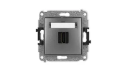 MINI Mechanizm gniazda pojedynczego HDMI 2.1, 8K grafitowy 11MHDMI-5