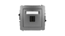 DECO Mechanizm gniazda pojedynczego HDMI 2.1, 8K grafitowy 11DHDMI-5