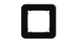 MINI Ramka uniwersalna pojedyncza zaokrąglona z tworzywa czarny mat 12MRTZ-1