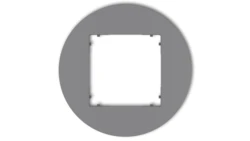 MINI Ramka uniwersalna pojedyncza okrągła z tworzywa szary mat 27MRTO-1