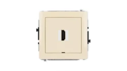 DECO Mechanizm gniazda pojedynczego HDMI 2.1, 8K, bez pola opisowego beżowy 1DHDMIBO-5
