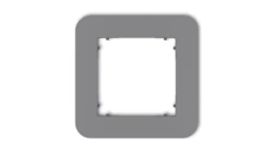 MINI Ramka uniwersalna pojedyncza zaokrąglona z tworzywa szary mat 27MRTZ-1