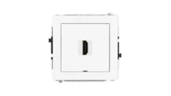 DECO Mechanizm gniazda pojedynczego HDMI 2.1, 8K, bez pola opisowego biały mat 25DHDMIBO-5
