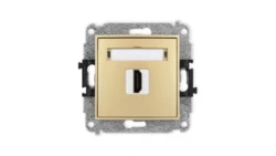 MINI Mechanizm gniazda pojedynczego HDMI 2.1, 8K złoty 29MHDMI-5