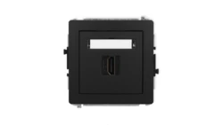 DECO Mechanizm gniazda pojedynczego HDMI 2.1, 8K czarny mat 12DHDMI-5