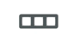 MINI Ramka uniwersalna potrójna zaokrąglona z tworzywa grafitowy mat 28MRTZ-3