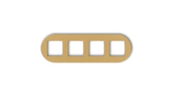 MINI Ramka uniwersalna poczwórna okrągła z tworzywa złoty 29MRTO-4