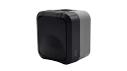 Gniazdo z uziemieniem pojedyncze natynkowe Aqua Pro IP55 szaro grafitowe klapka dymna / 60326