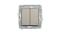 ICON Mechanizm łącznika jednobiegunowego ze schodowym (osobne zasilanie) taupe 60IWP-10.2